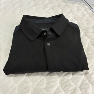 NWT BUGATCHI‎ XXL Soft Black Long Sleeve Button Down Jacket Coat Menswear Casual